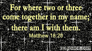 Matthew 18:20 Glitter Comment