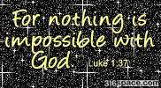 Luke 1:37 Comment Glitter (Black)
