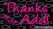 Thanks for the Add (Black)