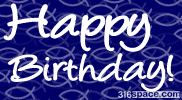 Happy Birthday Comment (Blue)