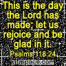 Psalms 118:24 Glitter Icon (Black)