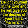 Psalms 37:4 Glitter Icon (Black)