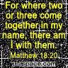 Matthew 18:20 Glitter Icon (Black)