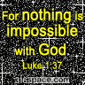 Luke 1:37 Glitter Icon (Black)