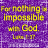 Luke 1:37 Glitter Icon (Purple)